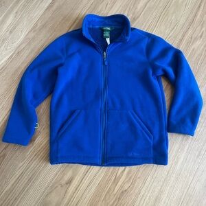 L.L. Bean Royal Blue Fleece Jacket Size Kids L 14-16 fits women XS